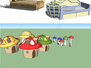 2018儿童游乐园玩具生活用品SU模型设计模型下载